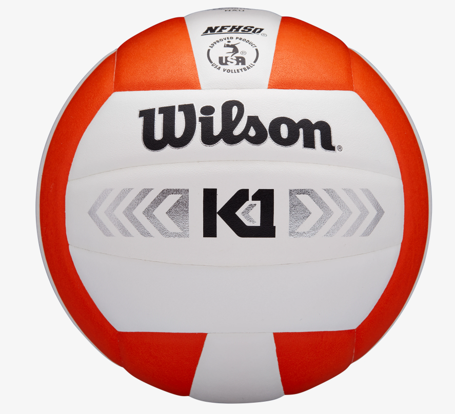 Wilson K1 Silver Volleyball - Orange/White
